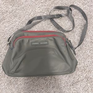 green, red and blue crossbody